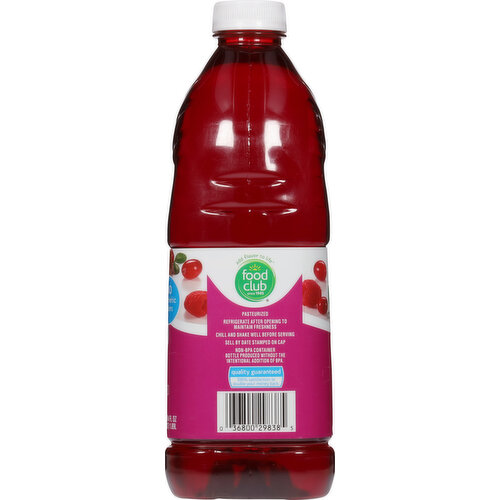 Food Club Juice Cocktail, Cranberry Raspberry Flavored