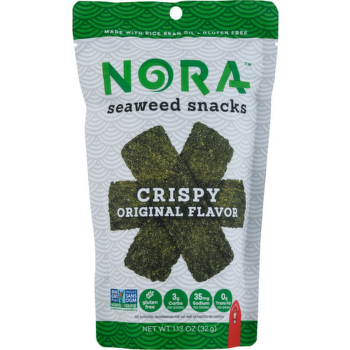 Nora Seaweed Snacks, Original Flavor, Crispy