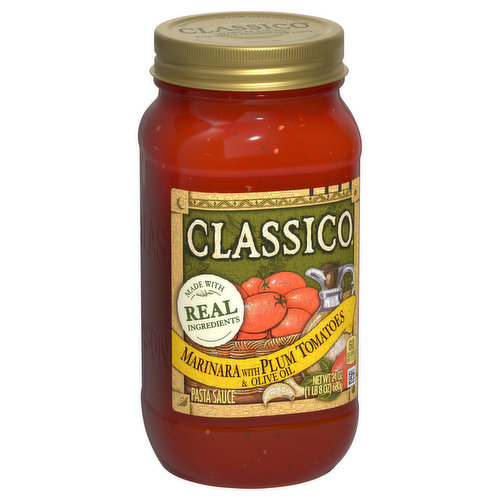 Classico Pasta Sauce, Marinara with Plum Tomatoes & Olive Oil