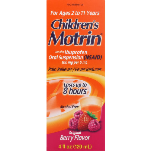 Children's Motrin Pain Reliever/Fever Reducer, Original, Berry Flavor