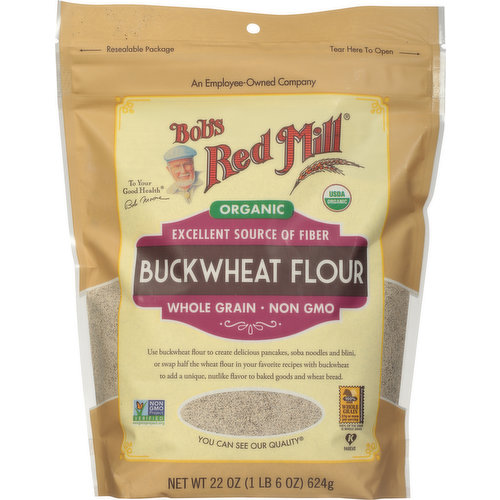 Bob's Red Mill Buckwheat Flour, Organic, Whole Grain