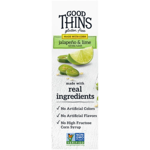 Good Thins Gluten Free Jalapeno & Lime Corn & Rice Snacks