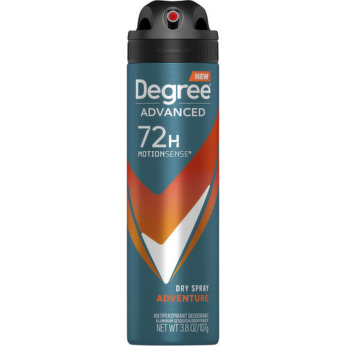 Degree Antiperspirant Deodorant, Adventure, Dry Spray