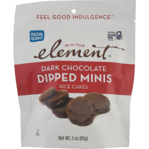 Element Rice Cakes, Dark Chocolate Dipped Minis