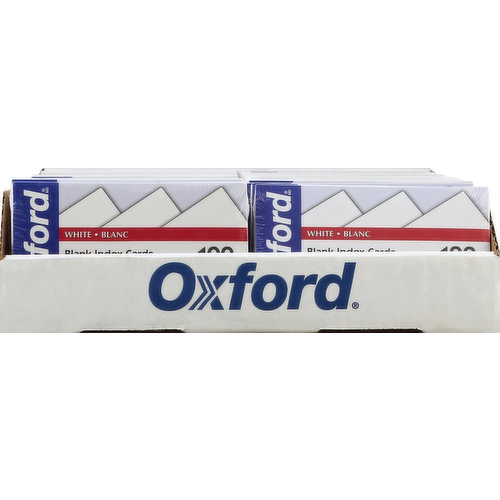 Oxford Index Cards, Blank, White