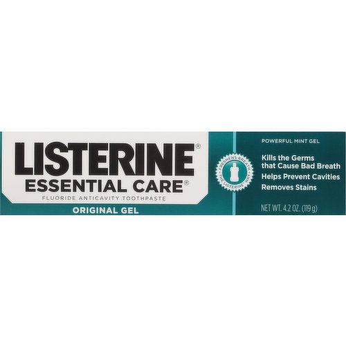 Listerine Toothpaste, Powerful Mint, Original Gel