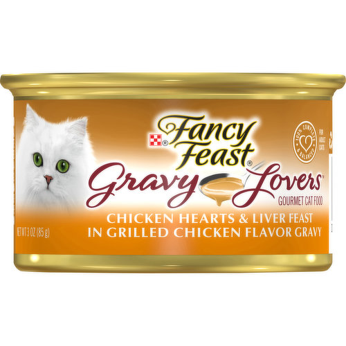 Fancy Feast Gravy Wet Cat Food, Gravy Lovers Chicken Hearts & Liver Feast