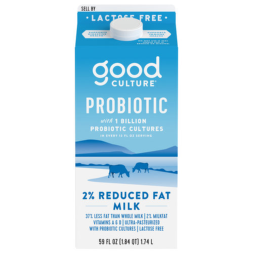 Good Culture Milk, Reduced Fat, Probiotic, 2% Milkfat