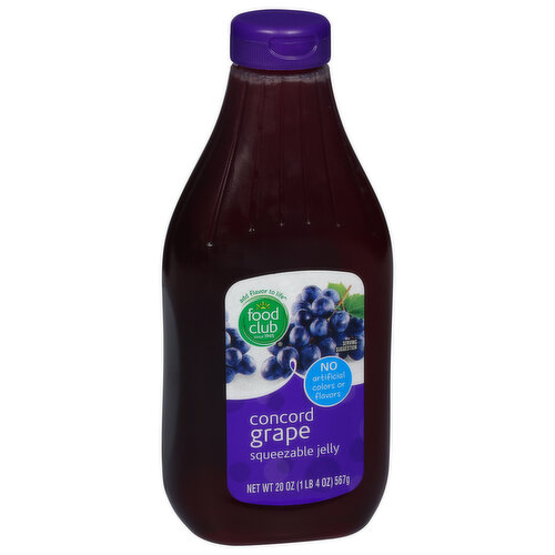 Food Club Squeezable Jelly, Concord Grape