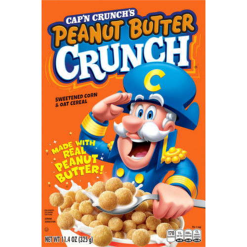 Cereal, Peanut Butter Crunch, Sweetened Corn & Oat