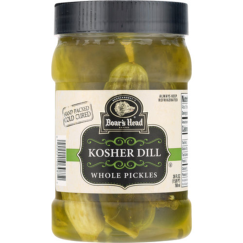 Boar's Head Whole Pickles, Kosher Dill