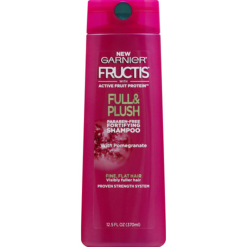 Fructis Shampoo, Fortifying, Full Plush, Hair Flat Fine, 