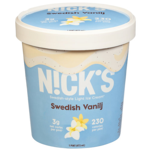 Nick's Ice Cream, Light, Swedish Vanilj, Swedish-Style