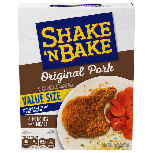 Shake 'N Bake Coating Mix, Seasoned, Original Pork, Value Size