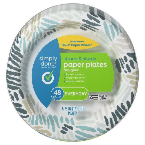 Simply Done Paper Plates, Designer, Everyday