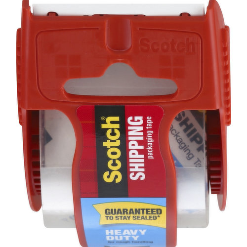 Scotch Heavy Duty Shipping Packing Tape, Clear, Holiday Shipping Supplies,  1.88 in. x 22.2 yd., 6 Tape Rolls with Dispensers