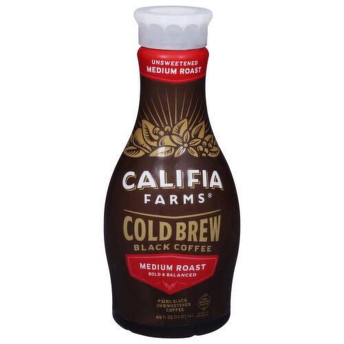 Califia Farms Black Coffee, Medium Roast, Unsweetened, Cold Brew