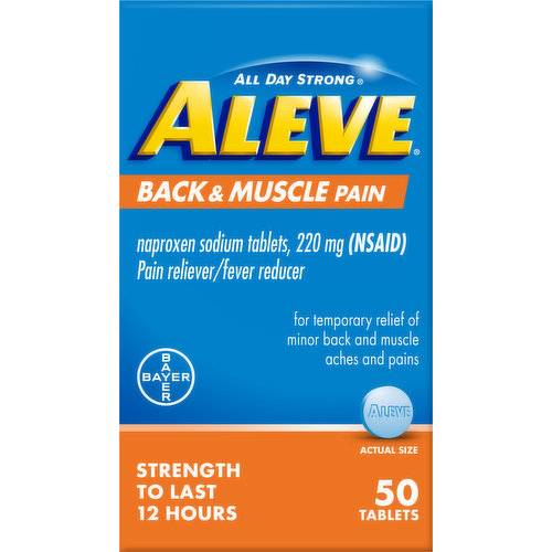 Aleve Back & Muscle Pain, 220 mg, Tablets