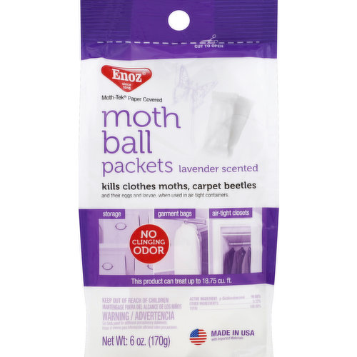 Enoz Moth Balls Packets, Lavender Scented