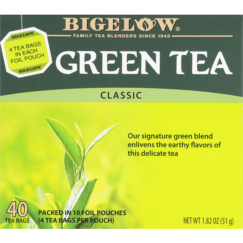 Bigelow Green Tea, Classic, Bags