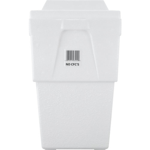 LiFoam Cooler, Styrofoam, White, Double 6 Pack