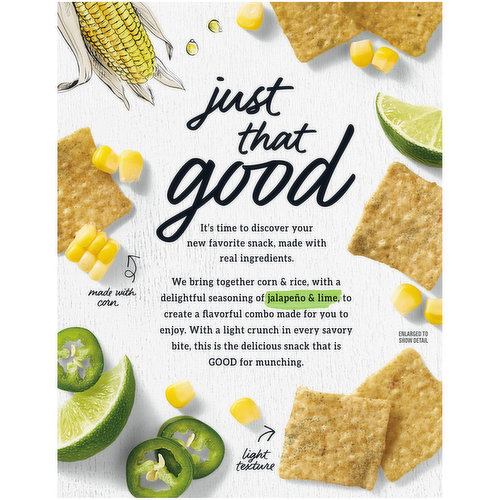 Good Thins Gluten Free Jalapeno & Lime Corn & Rice Snacks