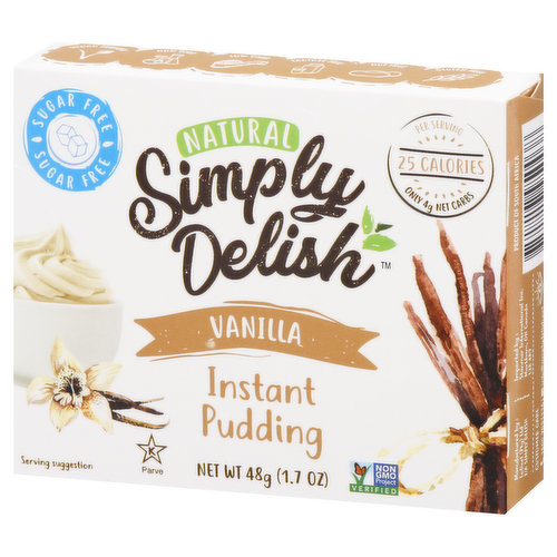 Simply Delish Instant Pudding, Vanilla, Natural