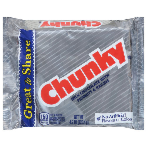 Chunky Milk Chocolate, with Peanuts & Raisins