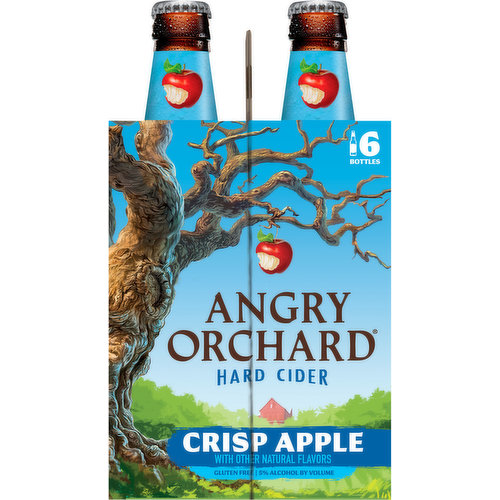 Angry Orchard Hard Cider, Crisp Apple, 6 Pack