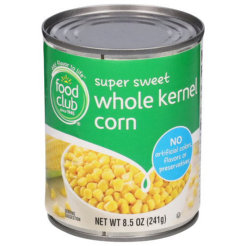 Food Club Corn, Whole Kernel, Super Sweet