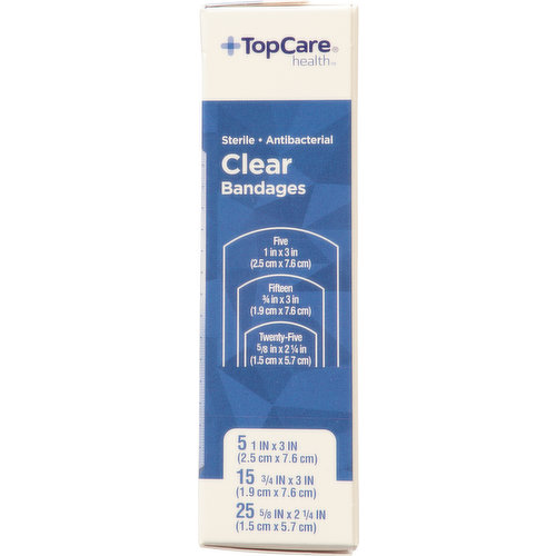 TopCare Bandages, Clear, Assorted