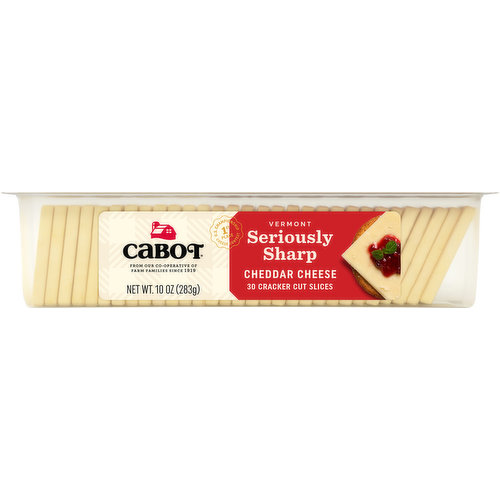 Cabot Seriously Sharp Cheddar Cheese Cracker Cut Slices