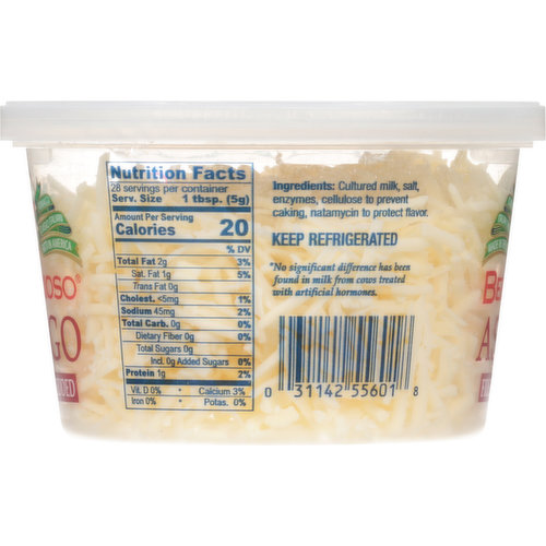 BelGioioso Shredded Cheese, Asiago