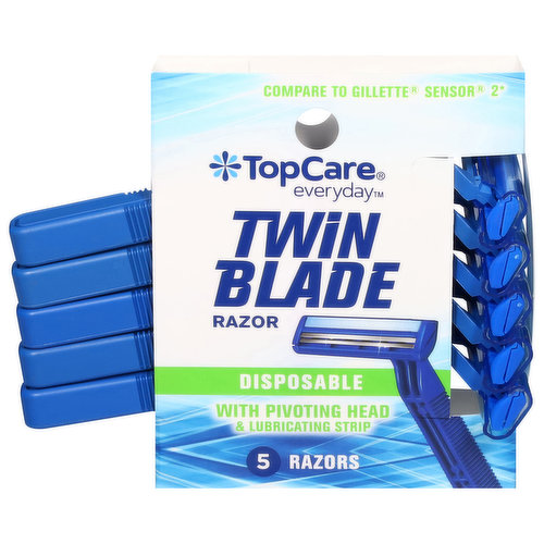 TopCare Razors, Disposable, Twin Blade