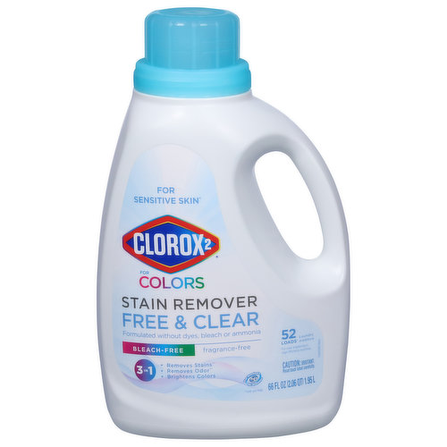 Clorox 2 Stain Remover, Free & Clear, 3 in 1