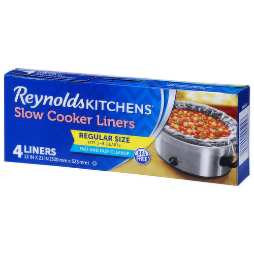 Reynolds Wrap Slow Cooker Liner, Fits 3-8 Quarts, Regular Size