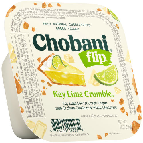 Chobani Yogurt, Greek, Key Lime Crumble