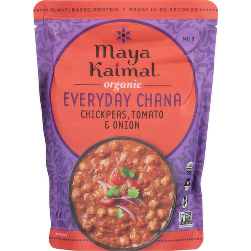 Maya Kaimal Everyday Chana, Organic, Chickpeas + Tomato & Onion, Mild