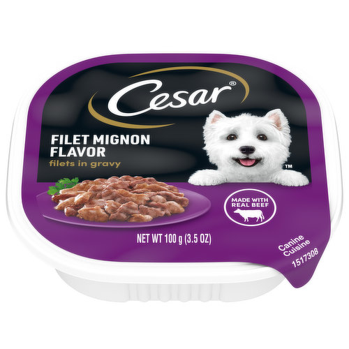 Cesar Canine Cuisine, Filets in Gravy, Filet Mignon Flavor