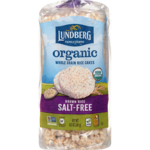 Lundberg Family Farms Rice Cakes, Organic, Whole Grain, Brown Rice, Salt-Free