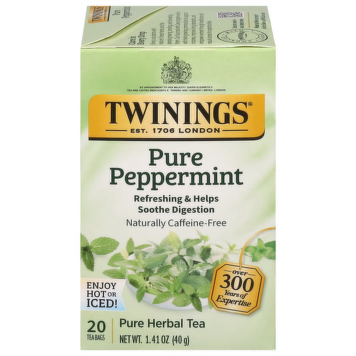 Twinings Herbal Tea, Pure Peppermint, Tea Bags