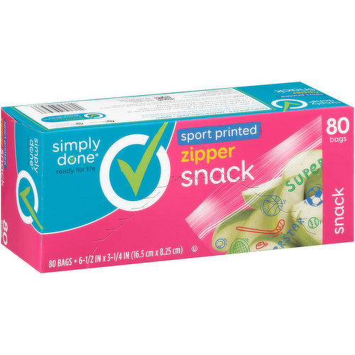 Simply Done - Simply Done, Zipper Square Snack Bags (100 count), Shop