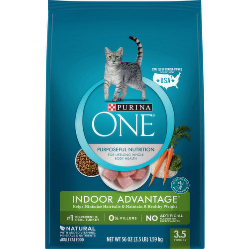 Purina One Cat Food, Adult, Natural, Indoor Advantage