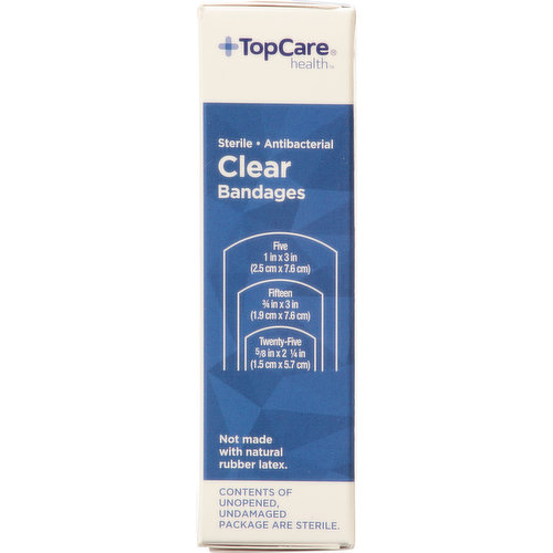 TopCare Bandages, Clear, Assorted