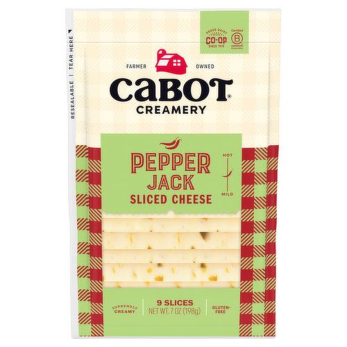 Cabot Creamery Sliced Cheese, Pepper Jack