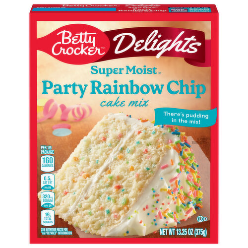 Betty Crocker Cake Mix, Super Moist, Party Rainbow Chip