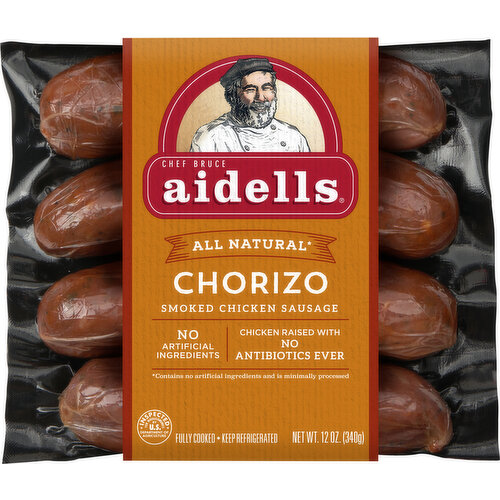Aidells Chicken Sausage,  All Natural, Smoked, Chorizo