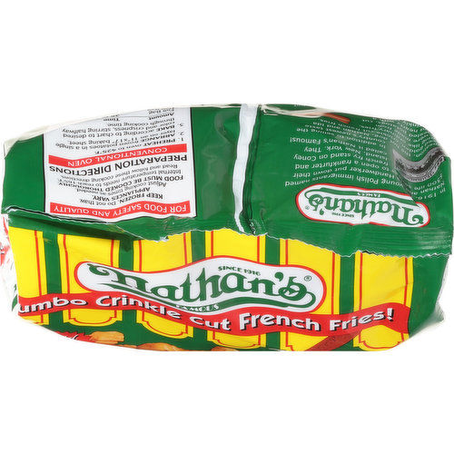 Nathan's Famous Jumbo French Fries Crinkle Cut - 28 oz bag