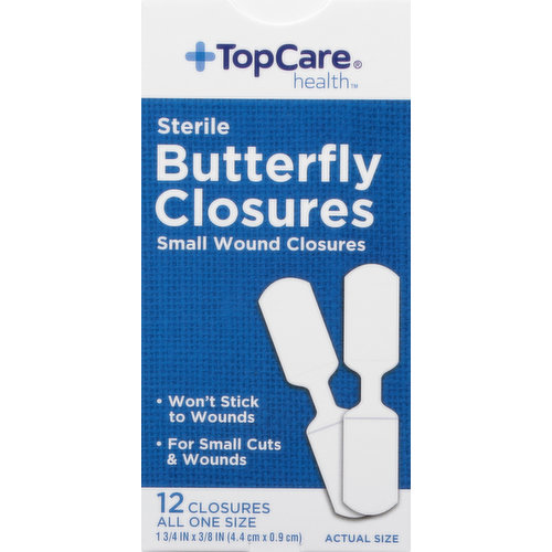 TopCare Butterfly Closures, Sterile, All One Size