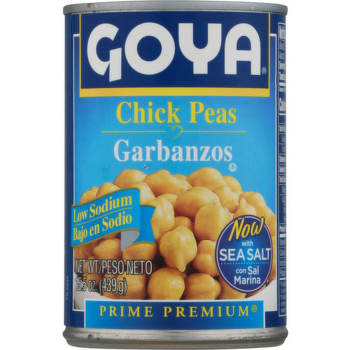 Goya Chick Peas, Low Sodium, Garbanzos